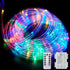 LED Rope Lights Outdoor String Light, 40Ft Battery Powered with Remote Control, 8 Modes Color Changing Waterproof