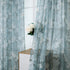 Tollpiz Blue Floral Sheer Curtains, Flower Print Vine Embroidery, 54 x 63 inches, Set of 2 Panels for Bedroom & Living