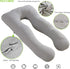 COSMOPLUS Pregnancy Pillow Cover, U Shaped Full Body Pillow Case for Maternity, Stretchy Cool Breathable Jersey Fabric,