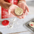 R&M Baked for Santa Pastry and Cookie Stamper, Christmas Cookie Stamper - Red, 2.5"