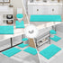 Smiry Luxury Chenille Bathroom Rugs 24x16, Extra Soft and Absorbent Shaggy Bath Mat, Non-Slip Turquoise