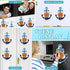 Treela 7 Pcs Cruise Ship Door Decorations Set, Nautical Anchor with Ship Wheel Magnetic Stickers for Refrigerator Decor