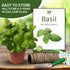 Pack 550+ Basil Seeds for Planting Home Garden Herbs - Individual of Heirloom Seeds, Suitable for Outdoors, Indoors