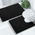 Chenille Bathroom Rugs Sets 2 Piece - Yimobra Soft Toilet Rug U-Shaped Contour and Fluffy Bath Mat Set