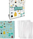 Better Kitchen Products Recipe Binder, Full Page 3 Ring Standard Binder Organizer Set (with 50 Page Protectors & 12 Category Divider Tabs) 11.5" x 12" Vintage Kitchen Design