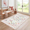 Rugalia Washable Floral Area Rug, 3x5 Pink Indoor Entryway Rug Soft Non-Slip