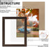5x7 Set 3,Walnut KTKDE Picture Frame of Wooden frames, Vertical & Horizontal Wall Hanging for Wall or Tapletop