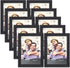 Icona Bay 5x7 Picture Frame Set - Black, 10 Pack, Simple Modern Design with Table Top Kickstand & Wall Hanging Hooks