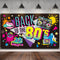 Irenare Back to The 80's Party Banner Decorations Supplies for Photography Background, 73 x 43 x 0.04 Inch