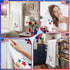 6 4th Set 250th Peryiter Pcs of July Bath Towels Anniversary Stars Embroidered Cotton Bathroom Decors Stars Hand Towels