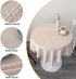 36 36 Inch Linen Small Square Tablecloth x Beige Washable Wrinkle Resistant Table Cover with Tassels Farmhouse
