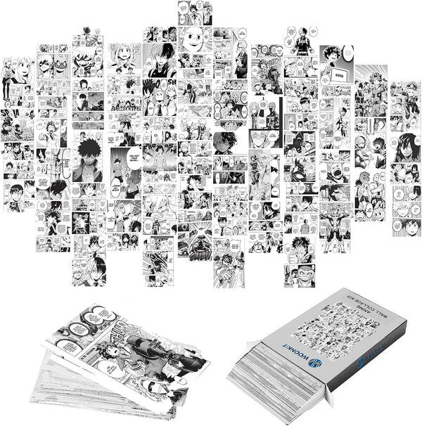 WOONKIT My Hero Academia Posters, Anime Wall Collage for Bedroom Decor, 50PCS 4x6 Inch