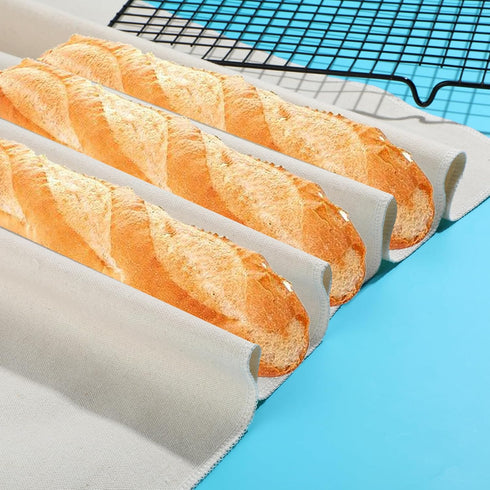 2PCS Proofing Cloth for Bread Baking, 14x18 Inches Reusable Linen Cloth for Dough, Baguettes, Loaves