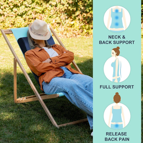 2-in-1 HAVARGO Neck Pillow Lumbar Support Pillow for Recliner Couch& Glider Chair - High Resilient Foam Ergonomic Back