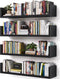 VMROF Wall Bookshelf, Set of 4, U Shaped Floating Bookshelf, Hanging Bookshelves for