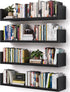 VMROF Wall Bookshelf, Set of 4, U Shaped Floating Bookshelf, Hanging Bookshelves for