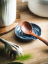Ceramic Spoon Holder, Dark Blue Spoon Rest for Countertop, Kitchen Decor for Stove Top, Coffee Bar Accessories