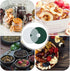 Domensi 12 Pcs Round Dehydrator Sheets, Non-Stick Silicone Mats with Edges for Fruit Meat Kitchen, 13" Diameter