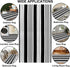 Black/White Striped Front Door Rug 2'X4.3', Cotton Hand Woven Indoor/Outdoor Entryway Rug, Machine Washable Kitchen Mat