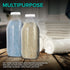 Stock Your Home 32 Oz Glass Milk Bottle with Lid (3 Pack) - Reusable Food Grade Container for Milk, Juice, Water, Honey