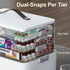 4-Tier CTIME XL Medicine Organizer - Portable Medicine Cabinet with Leather Handle, Empty First Aid Kit for Home