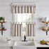 Elrene Home Fashions Tucker Ticking Stripe Tier Window Curtains, Set of 2, 30" x 24"