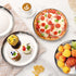 P&P CHEF 10 Inch Pizza Pans (4 Pieces), Round Stainless Steel Pizza Baking Sheet, Non-toxic & Easy Cleaning, Oven &