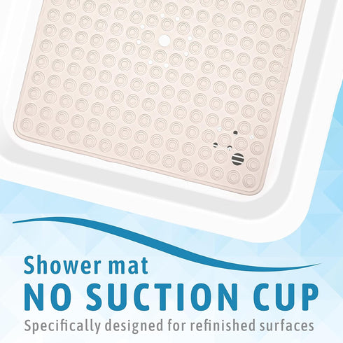 Non-SlipBathMats Shower Mat Without Suction Cups, Made in Italy