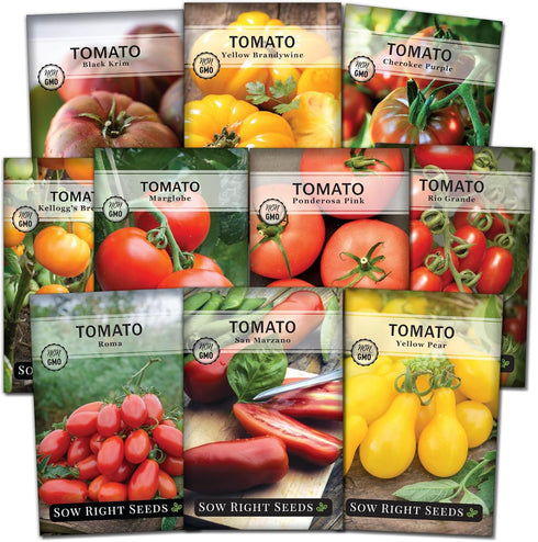 Sow Right Seeds - Tomato Seed Collection for Planting - 10 Varieties