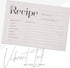 Rustic Vintage Floral Recipe Cards: 48 Cards, 4x6 inches, Beige-Grey, Water-Resistant and Double-Sided