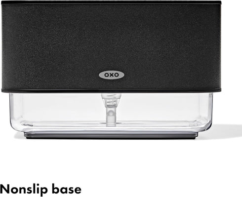 Black Soap Dispensing Sponge Holder by OXO Good Grips - Effortless Cleaning