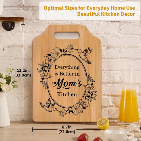 Unique Cutting Board for Mom, Birthday Gifts for Mom, Best Mom Gifts from Daughter Son, Christmas Gift Ideas