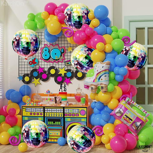 KatchOn Jumbo Disco Ball Balloons - 22 Inch, Pack of 6 for 70s, 80s, 90s Parties & Bachelorette Decorations