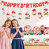 185Pcs Set, 25 cocomigo Mushroom Birthday Decorations Tableware Mushroom Birthday Decorations with Plates Napkins Cups