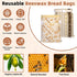 2 Pack Beeswax Bread Bags - Large Reusable Cotton Linen Food Storage Covers for Sourdough & Homemade Bread, Waxed Bags