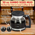 20oz Cupa Joe Coffee Mug Borosilicate Glass Diner Pot Mug with Spill-Proof Lid Funny Novelty Gift for Coffee Lovers