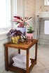 6 inch The HC Companies Indoor Plant Pot with Stand Small Taupe Curio Planter with a Geometric Stand in a Copper Finish