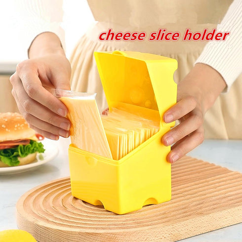CREHNIL Cow Cheese Slice Holder Storage Container For Refrigerator Sliced Shredded Keeper Containers For Fridge