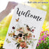 Welcome Floral Bird Garden Flag, 12x18 Inch Double Sided for Outdoor Yard Home Decoration