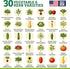 Pack 30 Culinary Vegetable & Herb Seeds Variety - Heirloom Non-GMO Garden Seeds for Planting, Seed Kit with Tools, Made