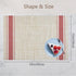 DACHUI Placemats Set of 4 - Soft & Elegant Woven Vinyl, Water Resistant, Red Stripes