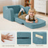 2-in-1 Airpanda Comfy Toddler Chair for Kids, Toddler Soft Plush Couch Fold Out, Convertible Kids Couch to Lounger