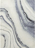 LUXE WEAVERS Abstract Modern Marbled Blue Area Rug - 2x3