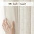 FMFUNCTEX Side Light Linen Texture Semi Sheer Narrow French Door Panels - 24 Inch x 72 Inch, 2 Panels