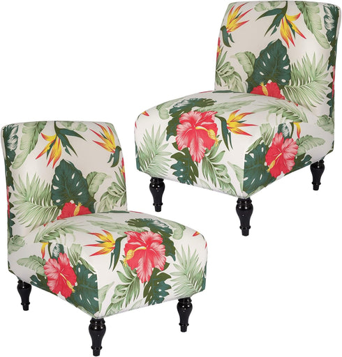 Armless Accent Chair Cover Slipcover, Stretch Chair Slipper Super Fit Armless Chair