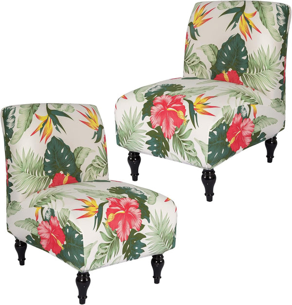 Armless Accent Chair Cover Slipcover, Stretch Chair Slipper Super Fit Armless Chair