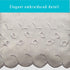 FRESH IDEAS Ruffled Bed Pillow Shams, King, Ivory, 2-Pack with Embroidered Eyelet Detail