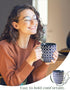 Set 6, 16 oz DOWAN Coffee Mugs of Large Porcelain Coffee Cups with Handle for Coffee Tea and Cocoa, Ceramic Coffee Mug