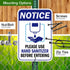 12"x18" Please Use Hand Sanitizer Before Entering Sign, Aluminum, Fade Resistance, Indoor/Outdoor Use, USA MADE By My