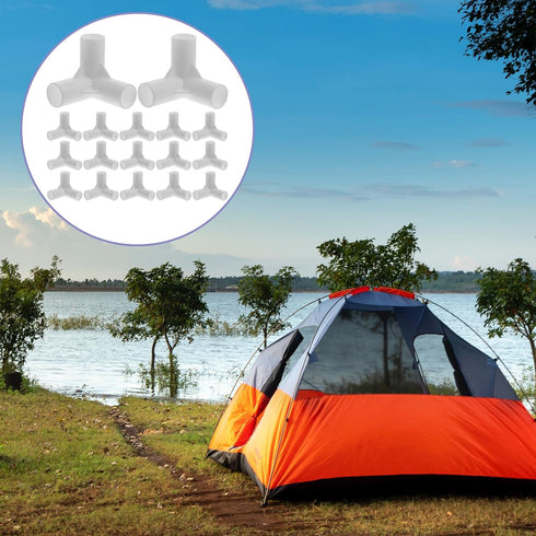 Yardwe 20pcs Tent Joint Canopy Fittings for Parties, Canopy Center Connector, Plastic White Awning